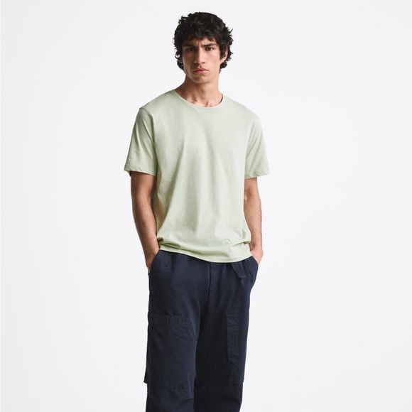 Zara NWT lightweight mint tshirt size small - Picture 2 of 8